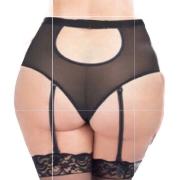 Hustler Lingerie High Waisted Garter Panty S - Picture 1 of 5